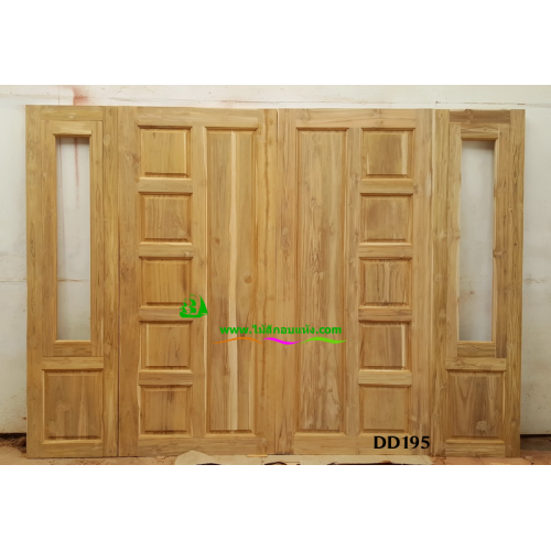 ประตูไม้สักบานคู่ รหัส DD195